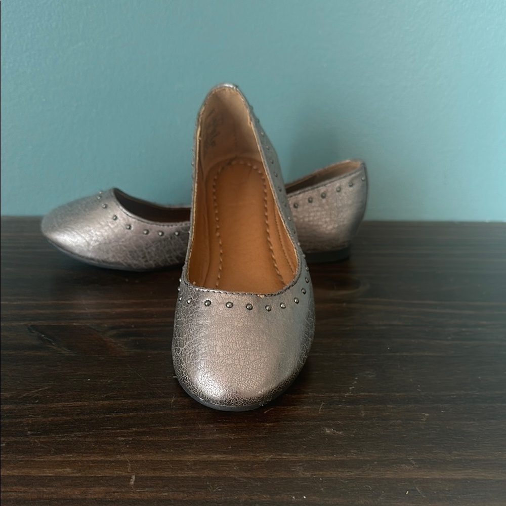 Frye ballet flat shoes metallic
